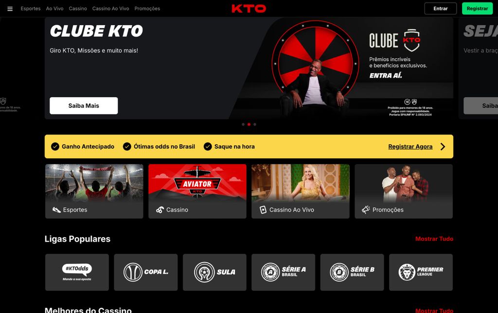 Site oficial da KTO