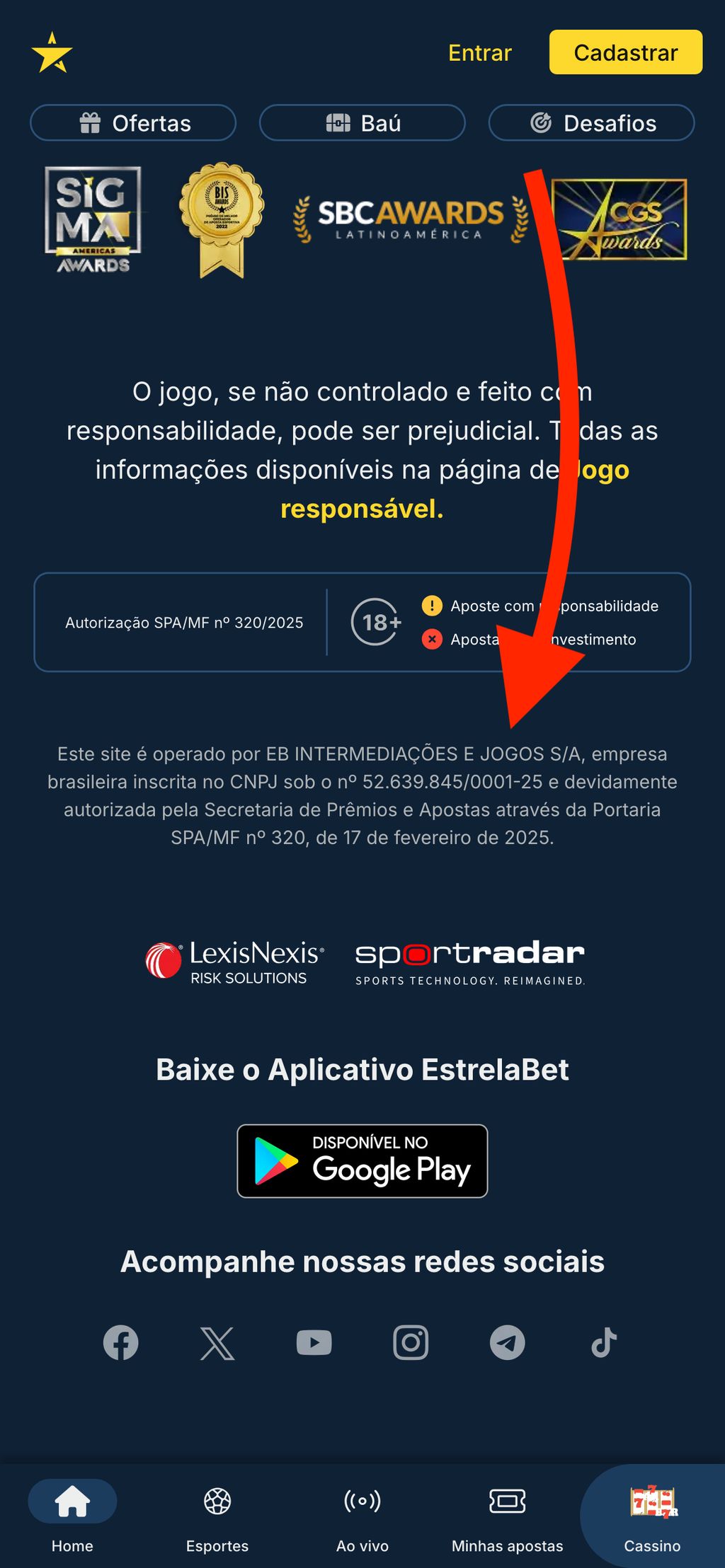 Informações sobre a licença da Estrelabet no Brasil