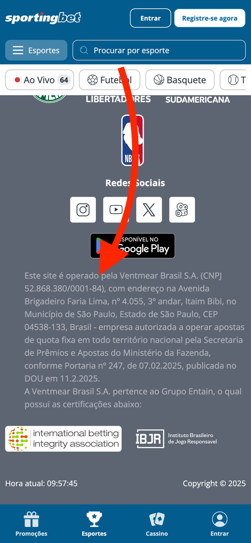 Informações sobre a licença da Sportingbet no Brasil