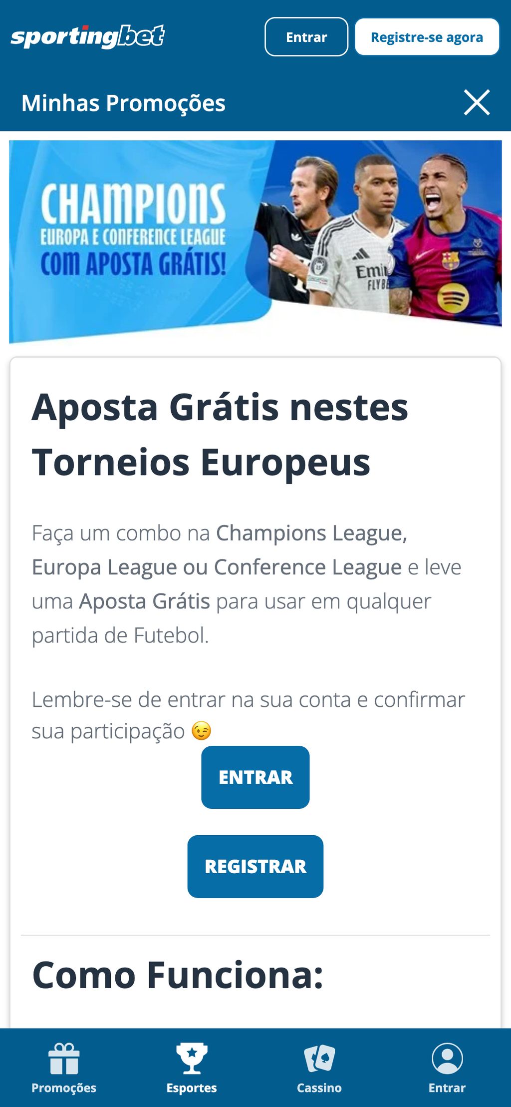 Bônus para jogadores da Sportingbet do Brasil