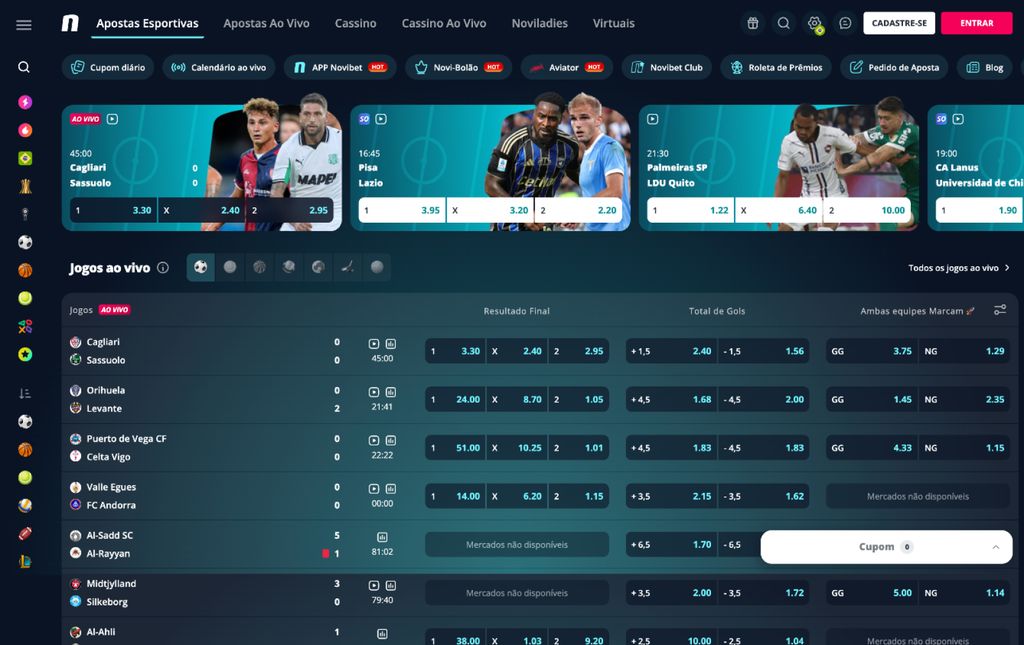 Site oficial da Novibet