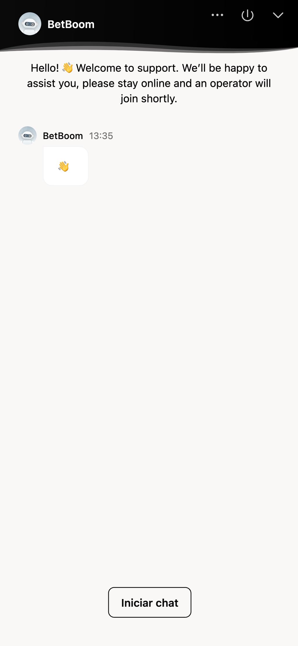 Chat ao vivo em betboom.com.br