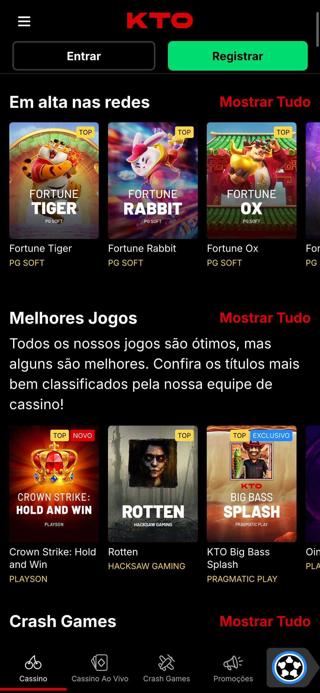 Casino online KTO: caça-níqueis, jogos ao vivo, jogos crash