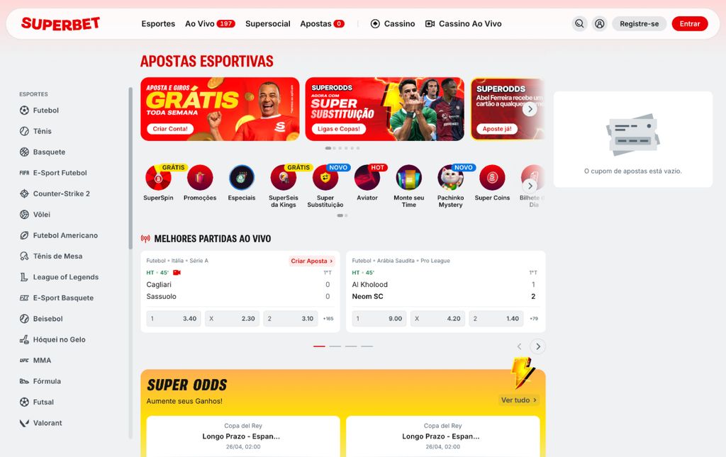 Site oficial da Superbet