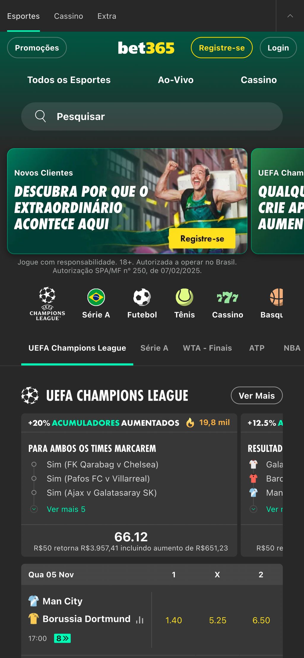 A Bet365 é uma das maiores casas de apostas do mundo, licenciada no Brasil.